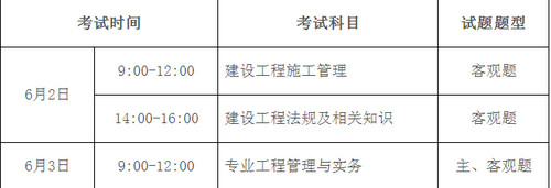 廣東二建考試時間