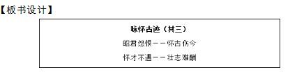 2018上半年高中語文教師資格面試真題及答案：詠懷古跡(其三)板書設計