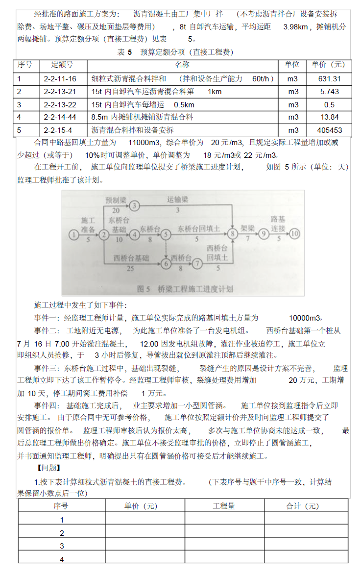 2014年一級(jí)建造師公路工程真題全套8